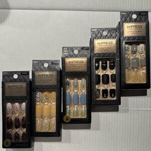 NWT Bundle of 5 imPRESS Couture Rhinestone Press-On Nails Sets